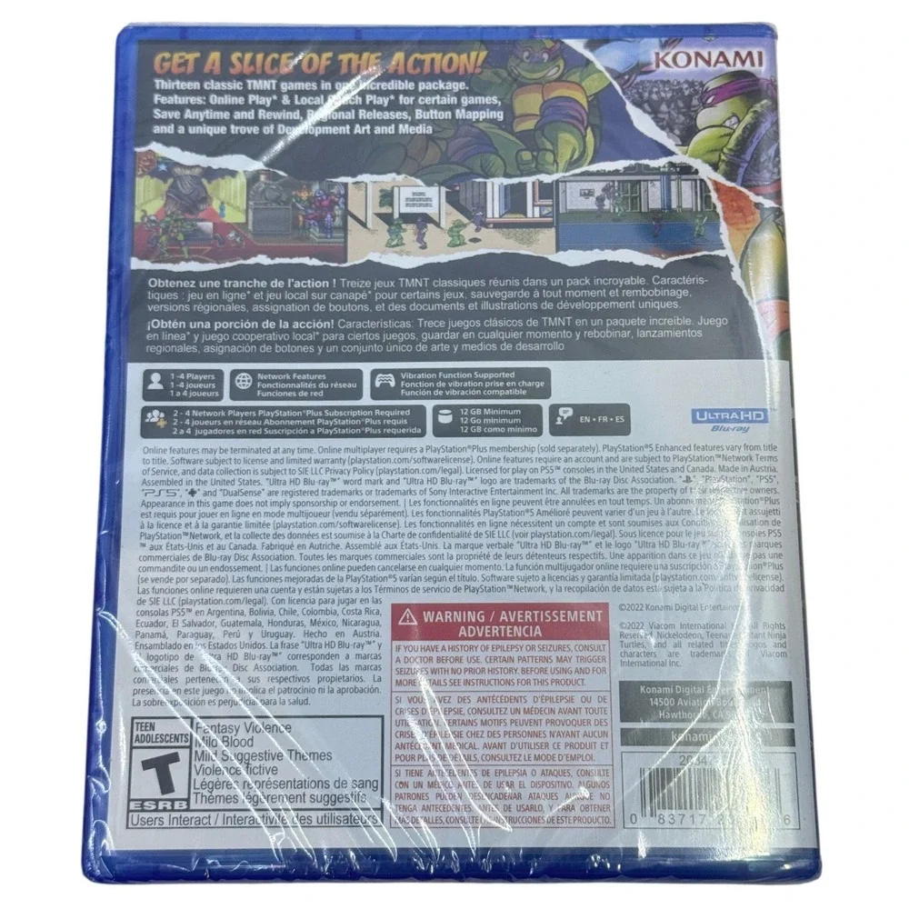 Teenage Mutant Ninja Turtles The Cowabunga Collection Sony PS5 Konami Sealed